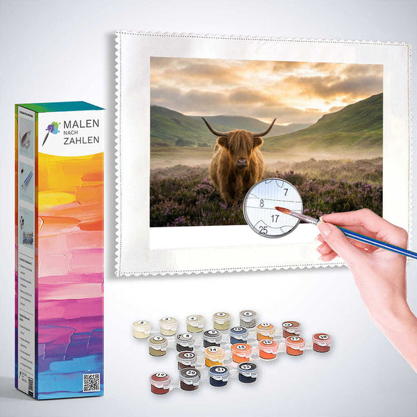 Malen nach Zahlen - Majestät des Morgens im Nebel