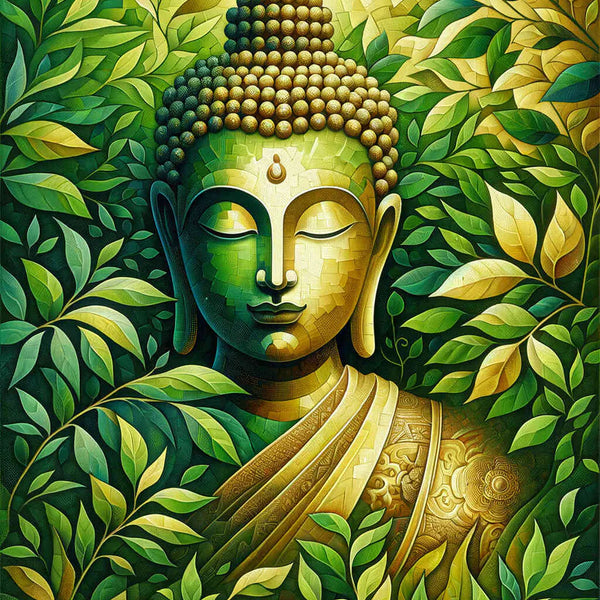Malen nach Zahlen - Buddha mit Pflanze