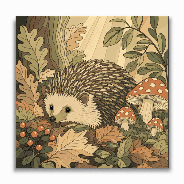 Malen nach Zahlen - Zauber des Waldes – Ein Igel im Herbst