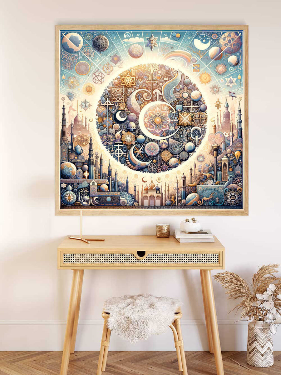 IDEYKA Malen Nach Zahlen Harmonie Des Lichts - 40x50cm Mit Rahmen