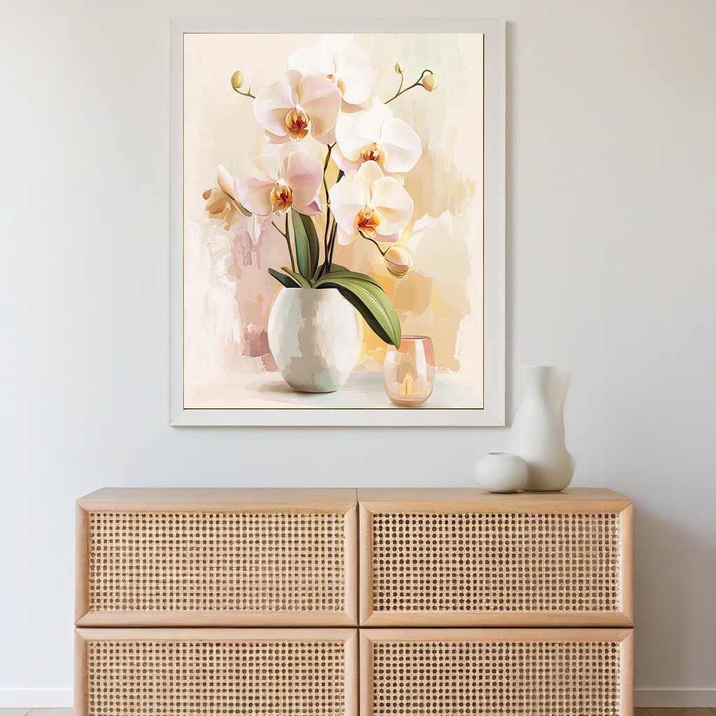 Malen nach Zahlen - Orchidee Teelichter