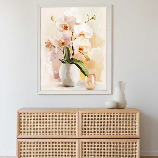 Malen nach Zahlen - Orchidee Teelichter