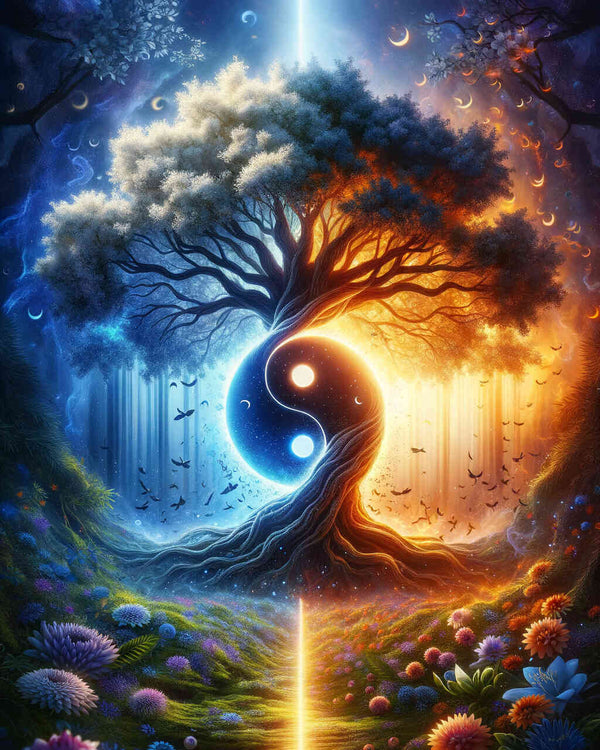 Malen nach Zahlen - Yin und Yang Baum