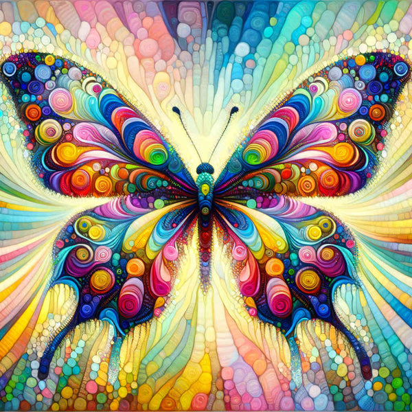 Schmetterling, Bunt – Malen nach Zahlen