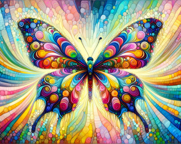 Schmetterling, Bunt – Malen nach Zahlen