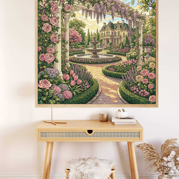 Malen nach Zahlen - Romantische Gartenidylle