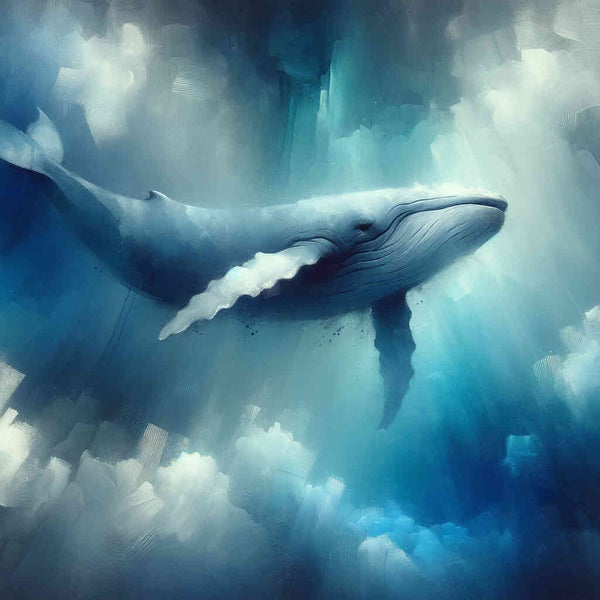 Wal im Meer, Abstrakt
