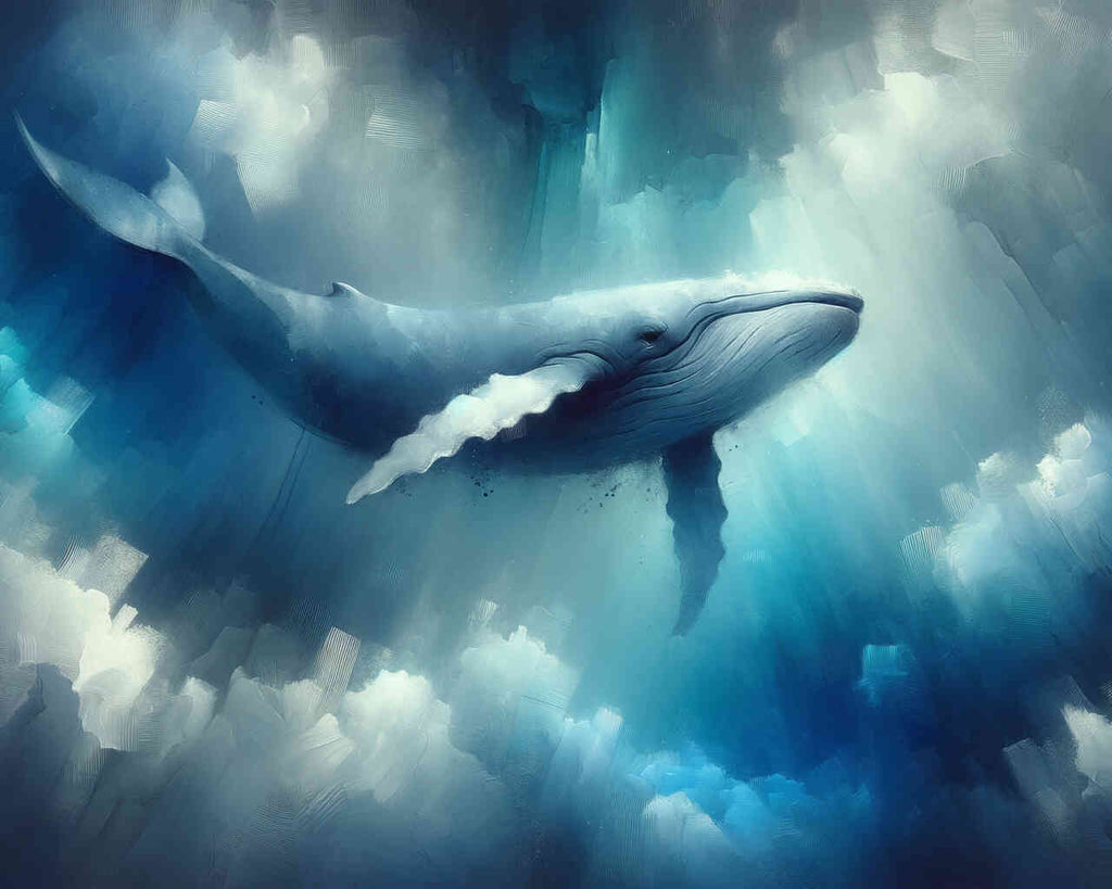 Wal im Meer, Abstrakt