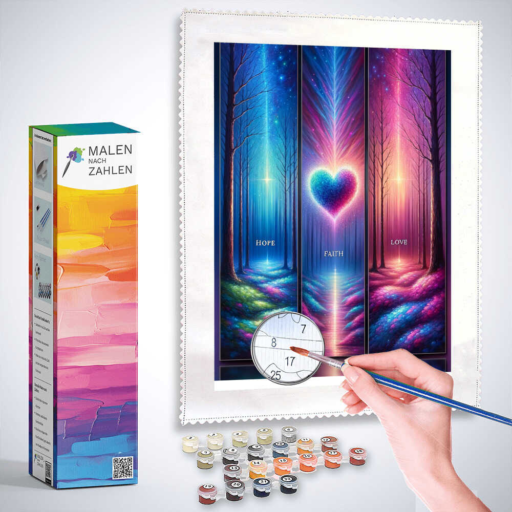 Malen nach Zahlen - Hope, Belive, Love