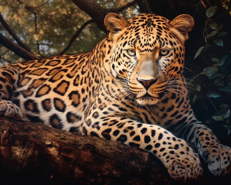 Leopard - Malen nach Zahlen