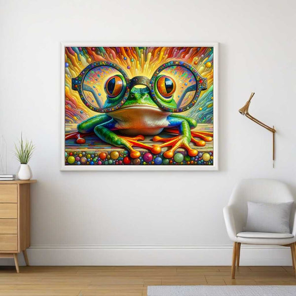 Frosch mit Brille - Malen nach Zahlen