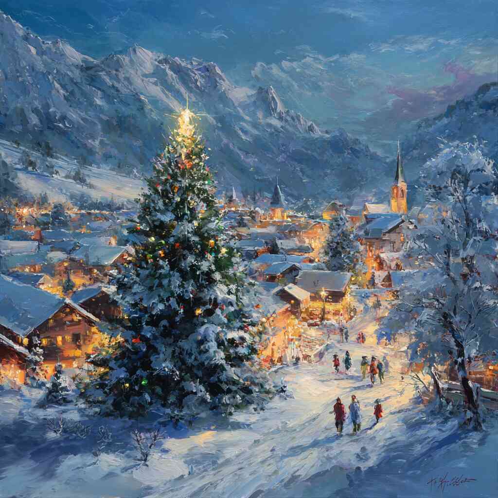 Malen nach Zahlen - Winterzauber im Lichterglanz