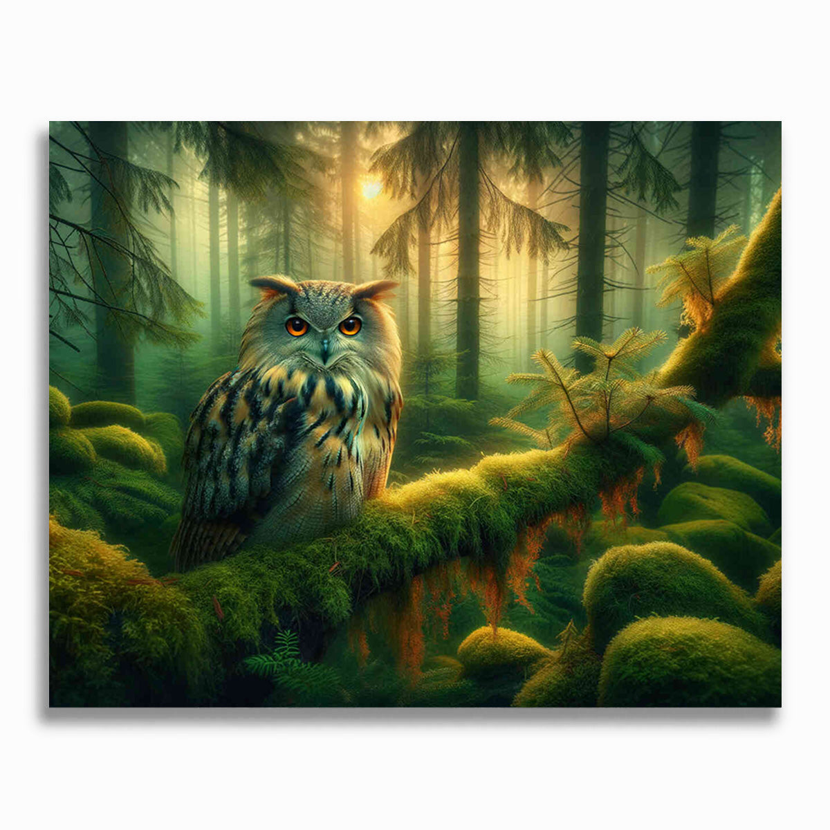 ABEUTY Malen Nach Zahlen – Eule Auf Leinwand 40x50 Cm, Inkl. Pinsel & Farben, DIY Für Erwachsene & Kinder