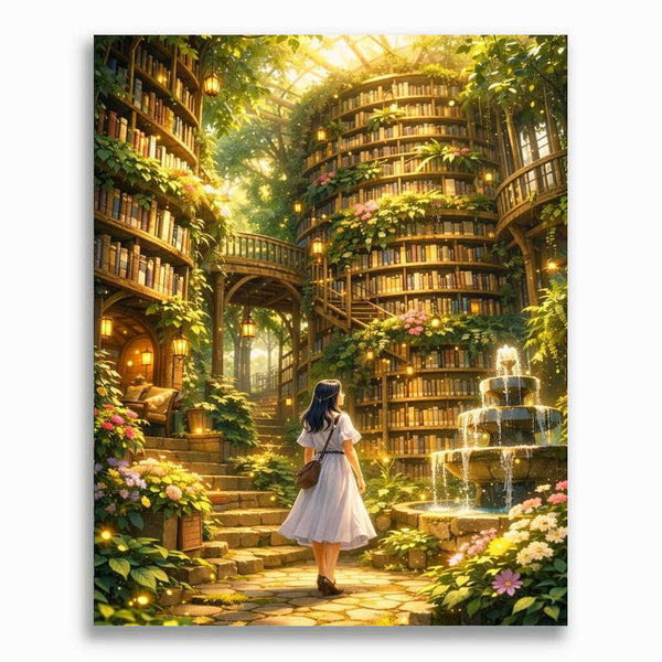 Malen nach Zahlen - Das verwunschene Bücherparadies