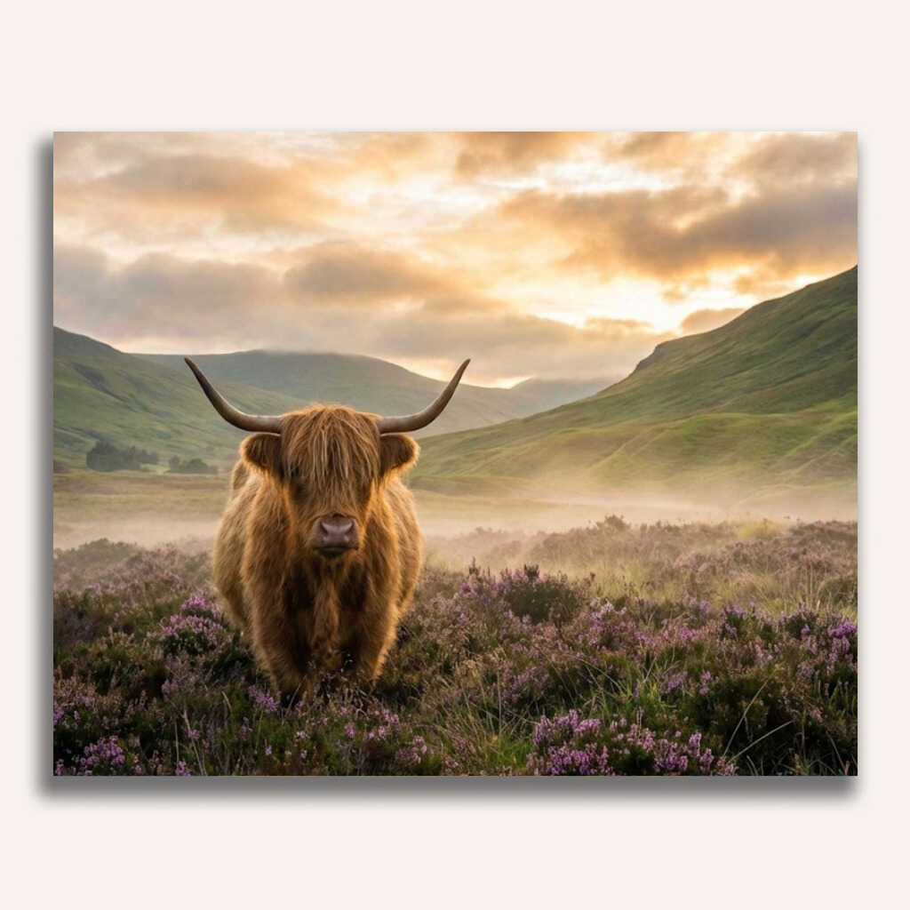 Malen nach Zahlen - Majestät des Morgens im Nebel