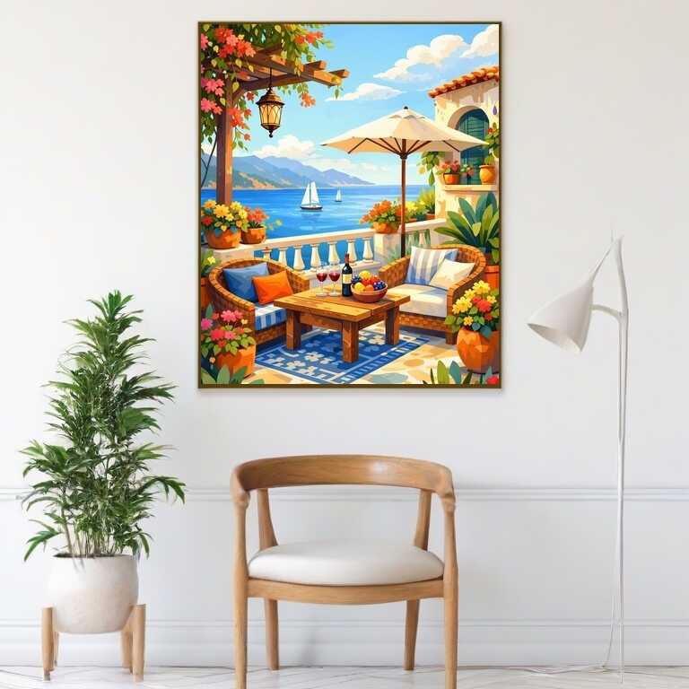 Malen nach Zahlen - Mediterrane Sommerträume, Abstrakt
