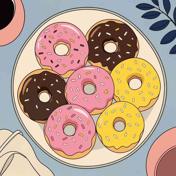Malen nach Zahlen - Süße Versuchung – Fröhliche Donut-Sinfonie