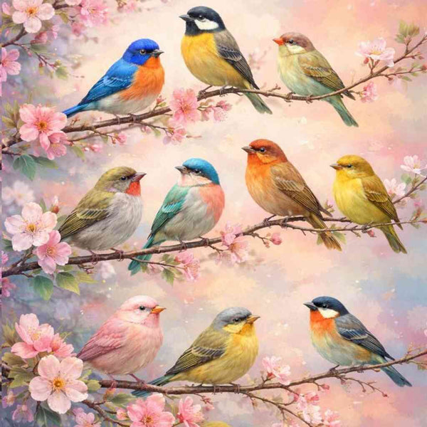 Malen nach Zahlen - Melodie des Frühlings, Vogelgezwitscher