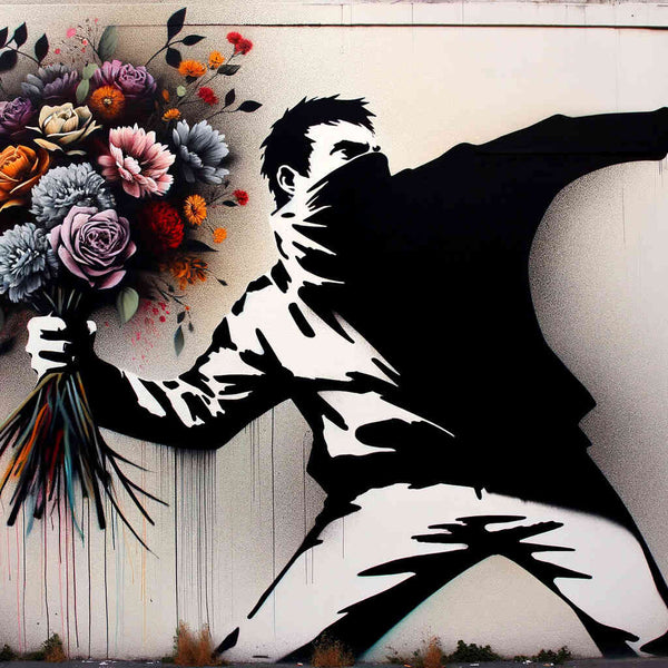Blumenwurf - Banksy