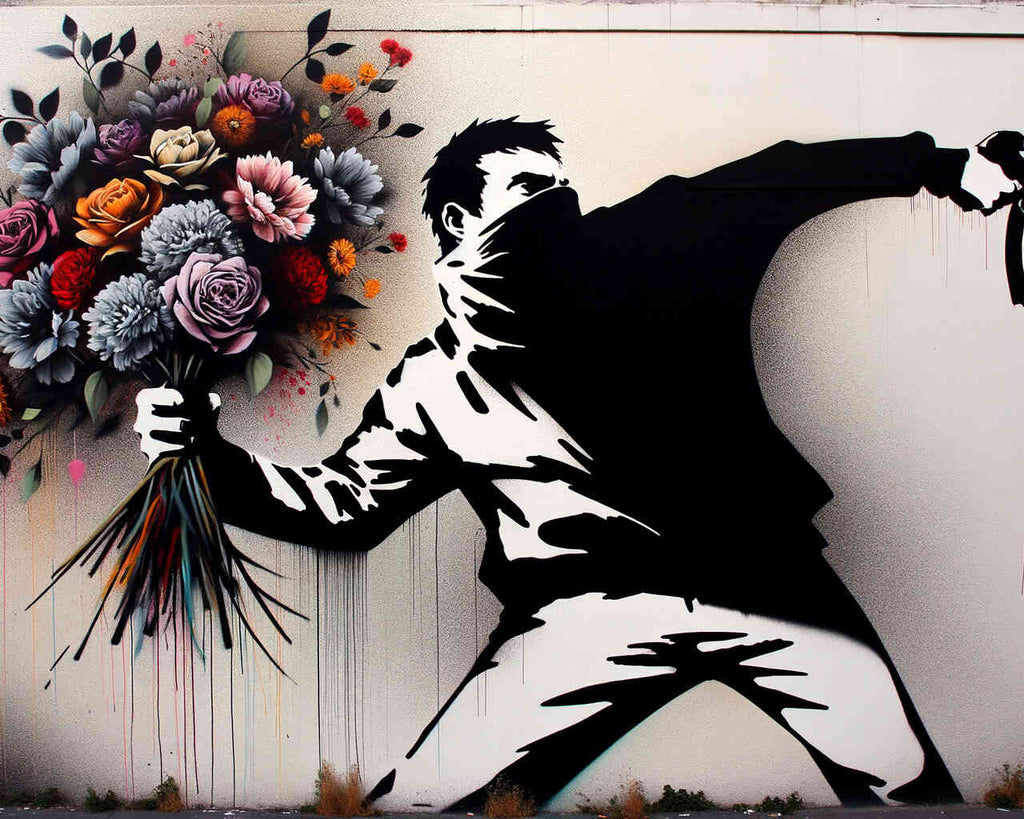Blumenwurf - Banksy