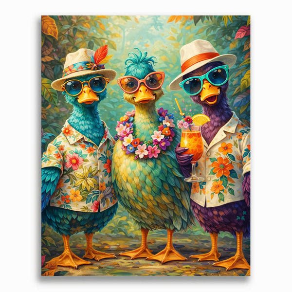 Malen nach Zahlen - Tropische Freundschaft – Ein Sommer voller Lebensfreude