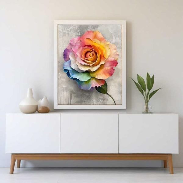 Malen nach Zahlen - Regenbogenrose