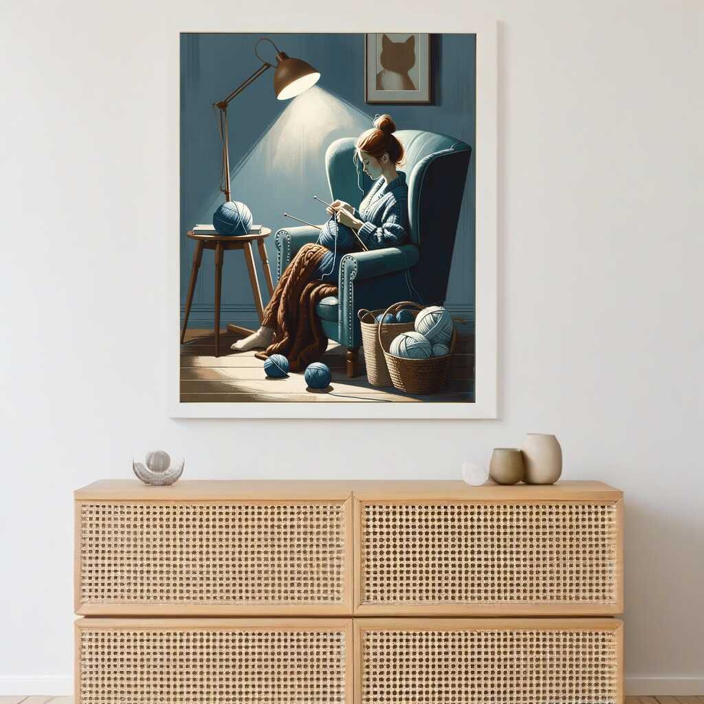 Malen nach Zahlen - Strick Lady
