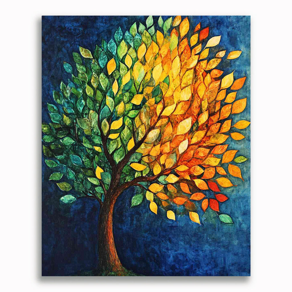 Malen nach Zahlen - Farbenspiel der Jahreszeiten