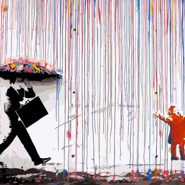 Farbiger Regen - Banksy