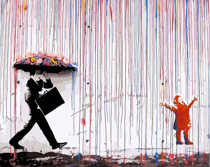 Farbiger Regen - Banksy