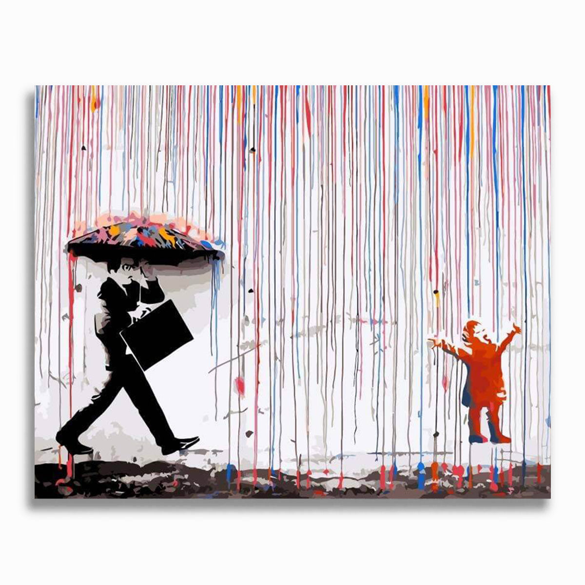 Farbiger Regen - Banksy
