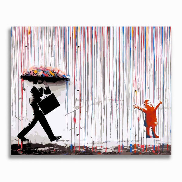 Farbiger Regen - Banksy