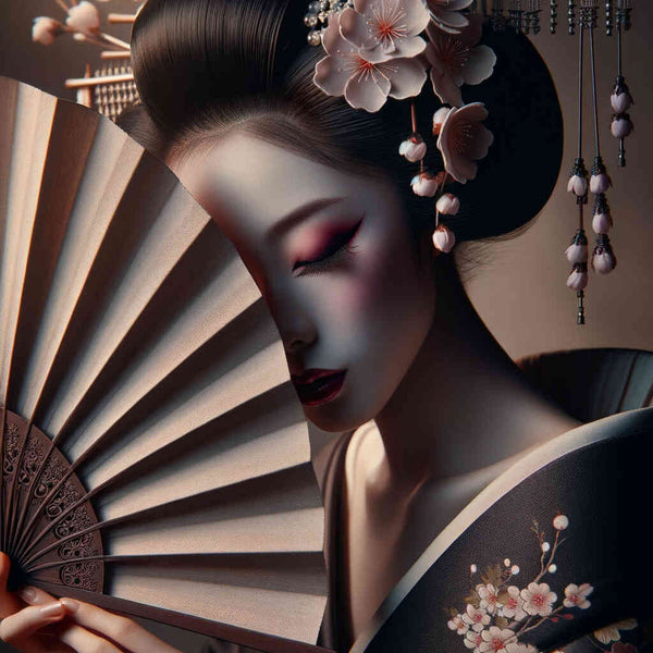 Malen nach Zahlen - Geisha mit Fächer