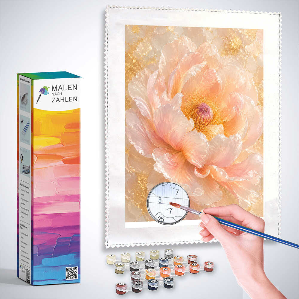 Malen nach Zahlen - Goldene Blüte der Morgenröte