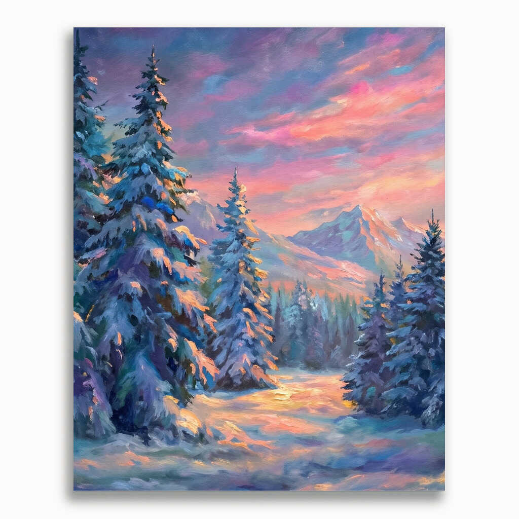 Malen nach Zahlen - Wintermorgenzauber