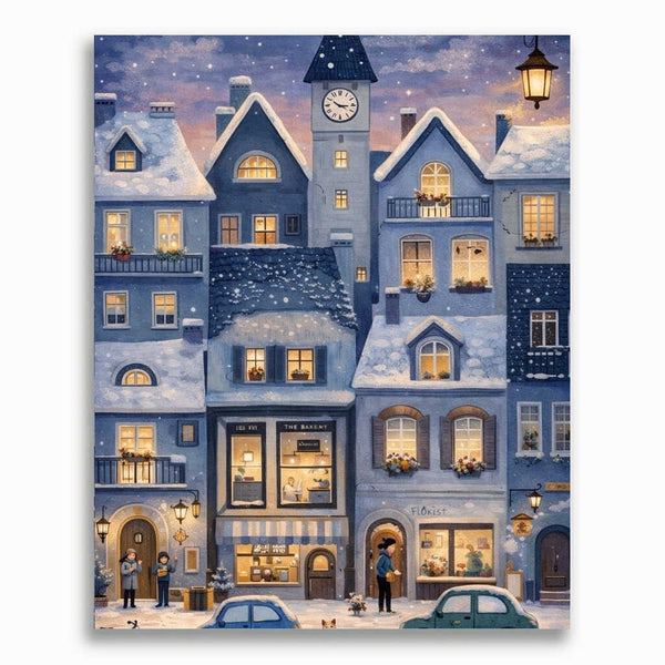 Malen nach Zahlen - Winterzauber in der Altstadt