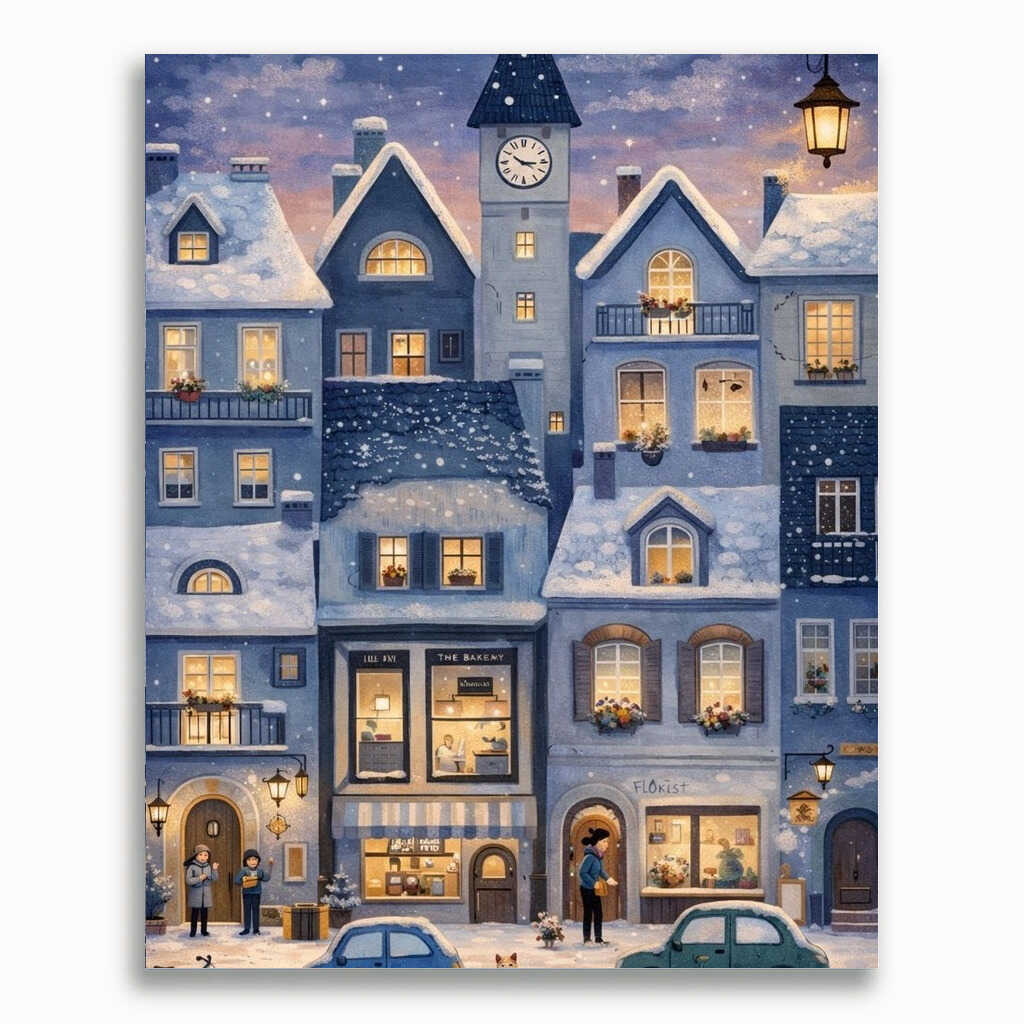 Malen nach Zahlen - Winterzauber in der Altstadt