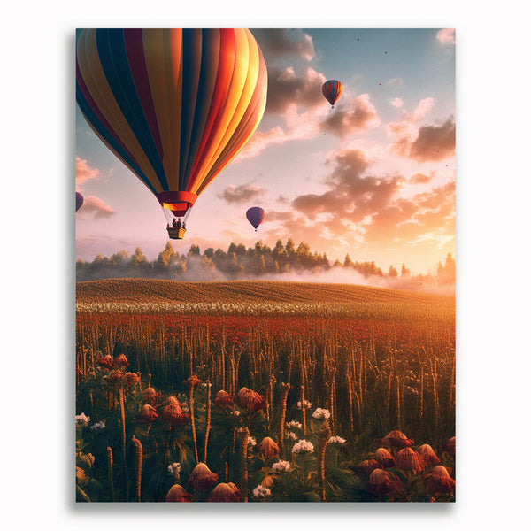 Felder, Ballons - Malen nach Zahlen