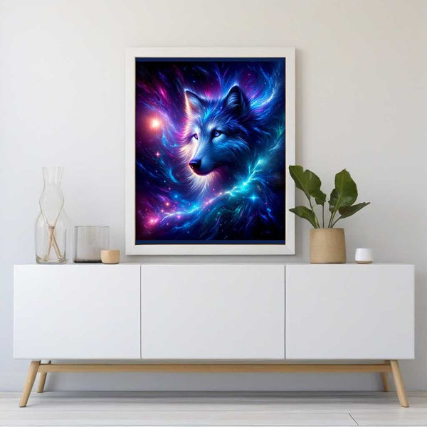 Malen nach Zahlen - Leuchtender Wolf