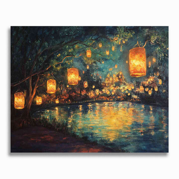 Malen nach Zahlen - Flüstern der Dämmerung, Laternen