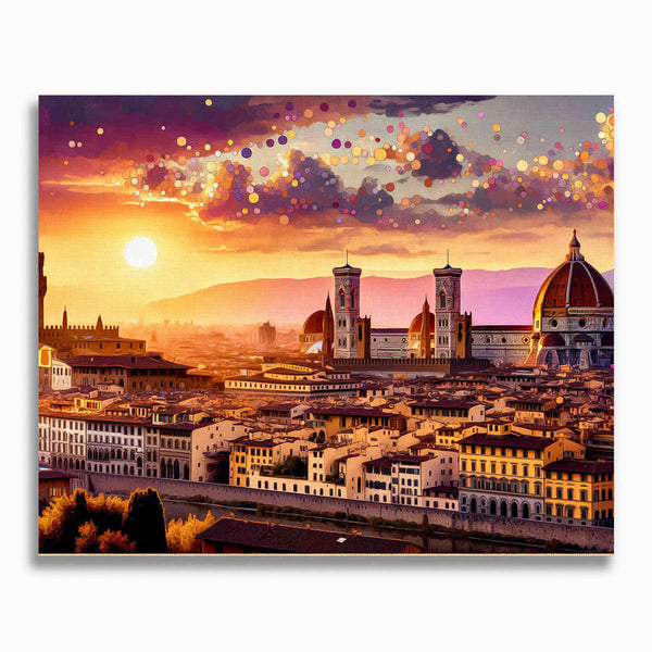 Florenz, Sonnenuntergang – Malen nach Zahlen