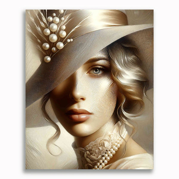 Frau mit Hut – Malen nach Zahlen