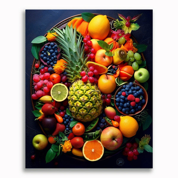 Früchte - Malen nach Zahlen