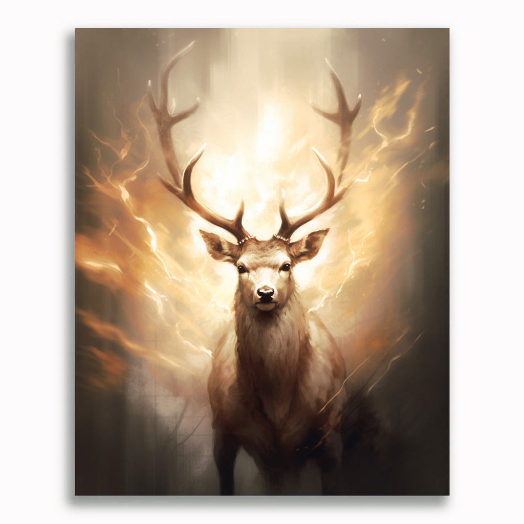 Hirsch, Blitz - Malen nach Zahlen