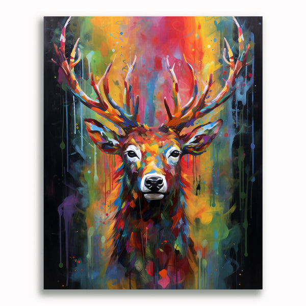 Hirsch, Bunt - Malen nach Zahlen