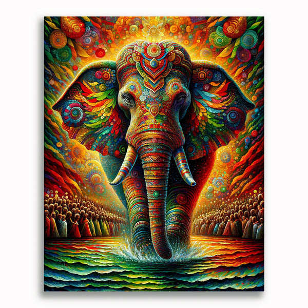 Indischer Elefant – Malen nach Zahlen