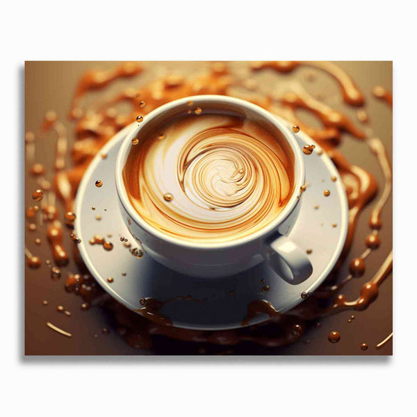 Malen nach Zahlen - Kaffee Wirbel der Leidenschaft