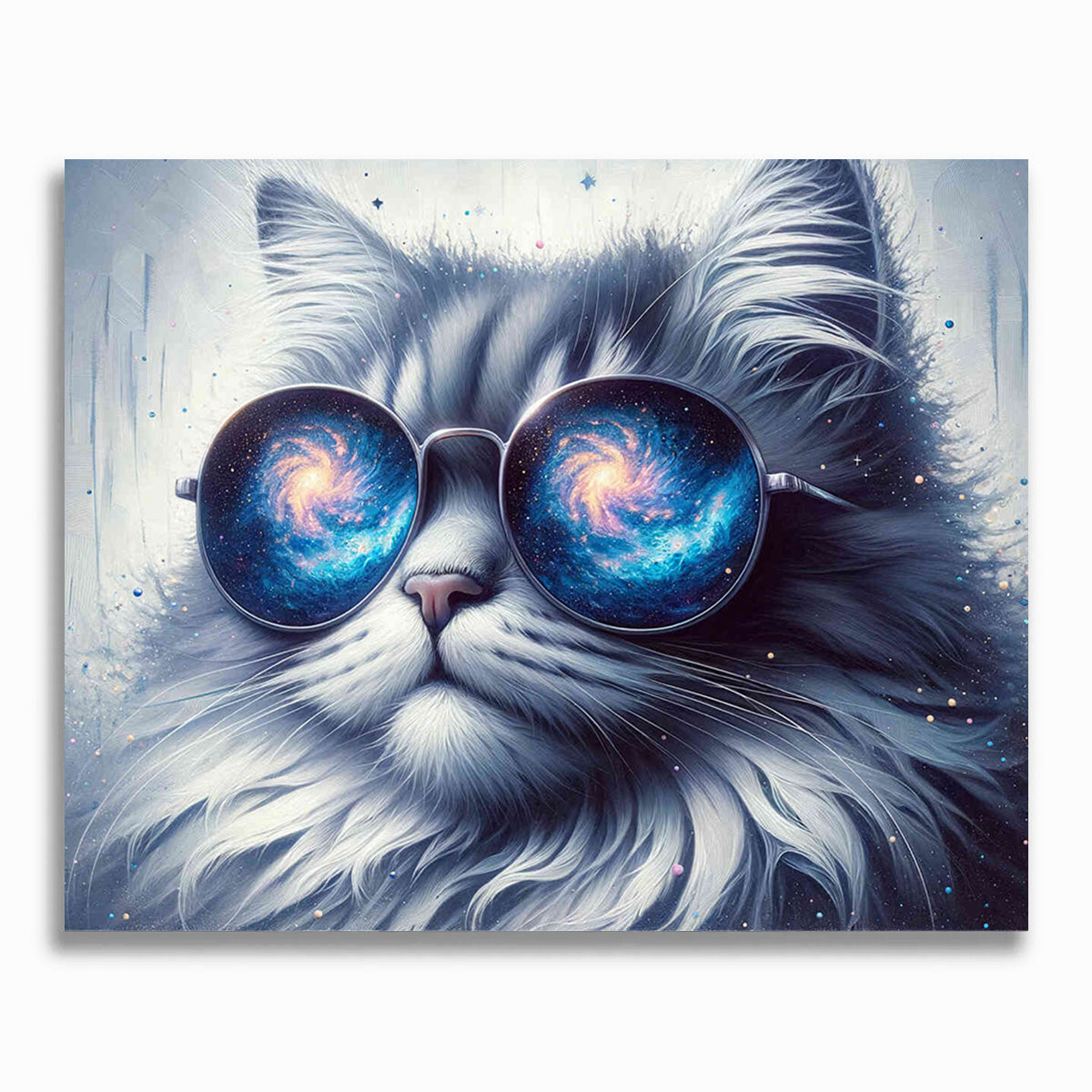 Katze mit Sonnenbrille – Malen nach Zahlen