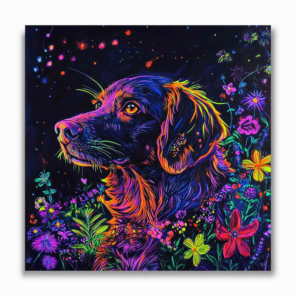 Malen nach Zahlen - Leuchtende Träume, Hund