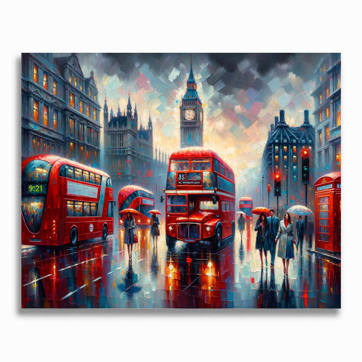 London, belebte Straße – Malen nach Zahlen